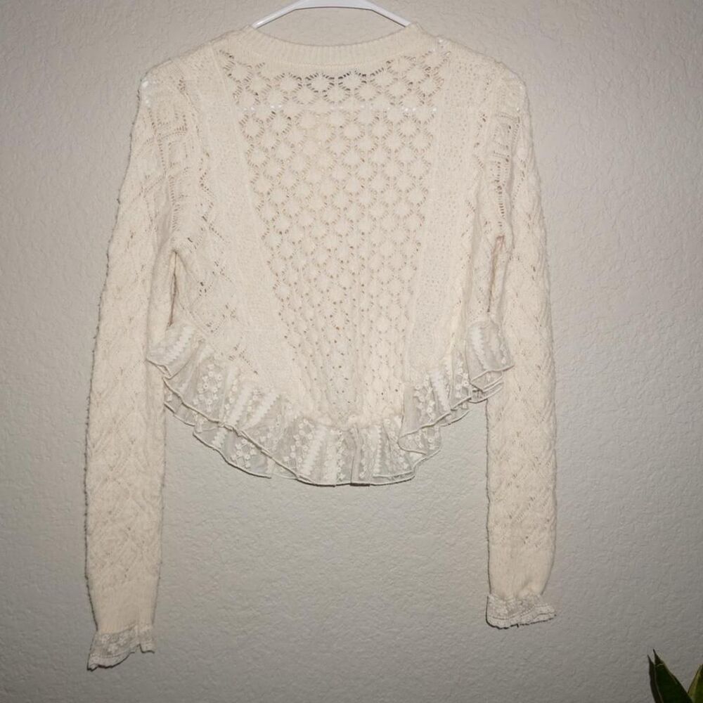 Zara Women's Cream and White Jumper - Picture 4 of 6